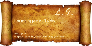 Laurinyecz Iván névjegykártya